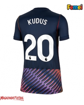 Tottenham Hotspur Mohammed Kudus #20 Tricou Fotbal Replică 2026-27 Femei Deplasare Tottenham Hotspur Mohammed Kudus #20 Tricou Fotbal Replică 2026-27 Femei Deplasare